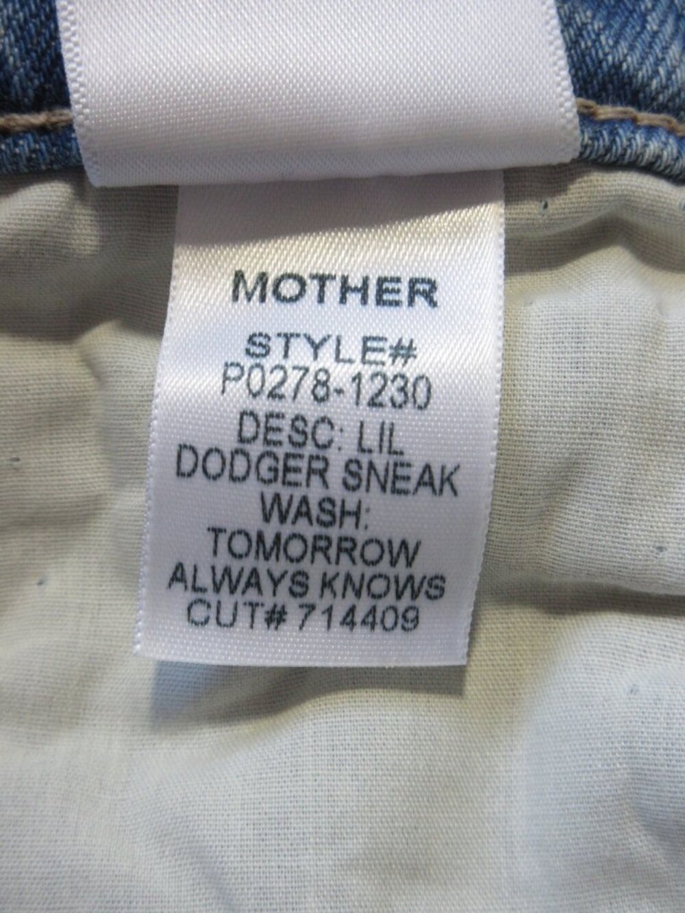 NWT Mother Lil Dodger Sneak in Tomorrow Always Knows Loose Wide Leg Jeans 28 - Picture 9 of 13